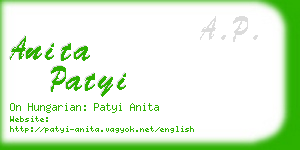 anita patyi business card